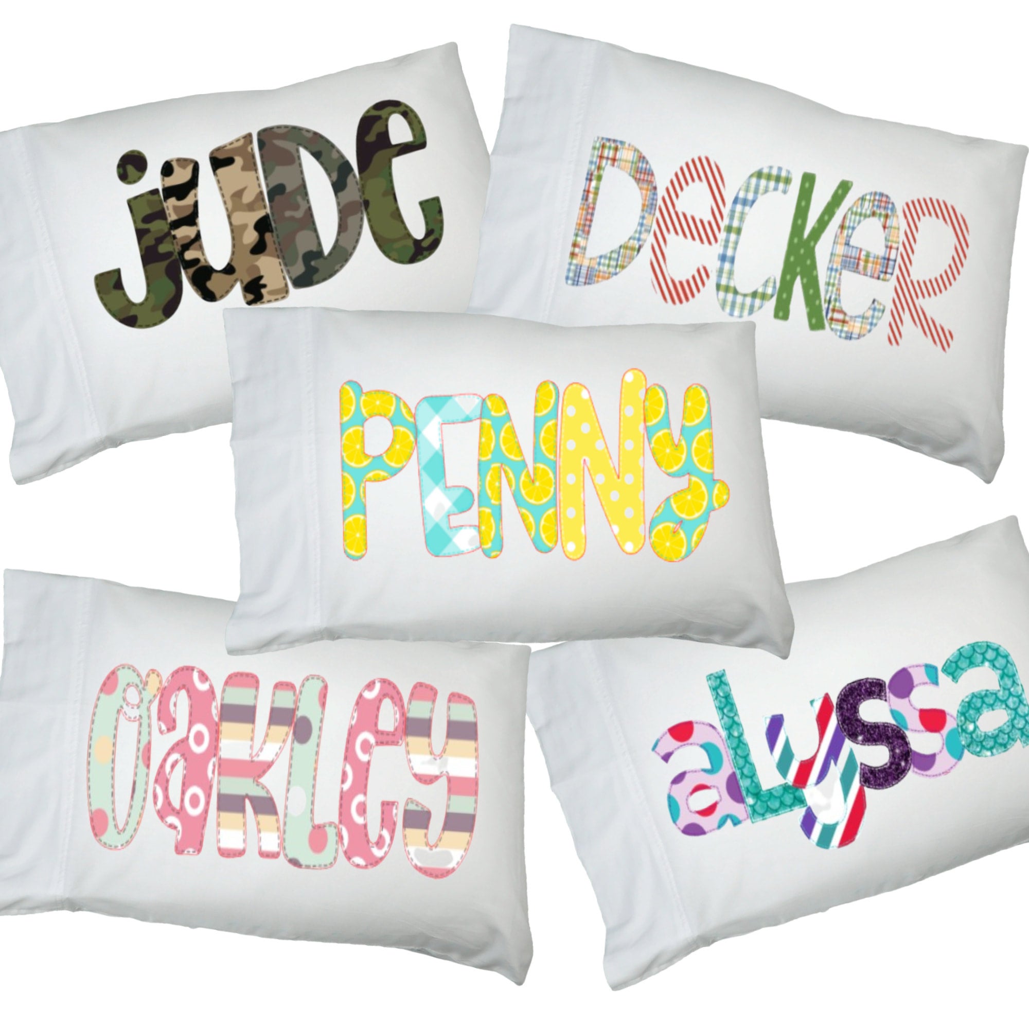 Alphabet Soup Personalized Pillowcases